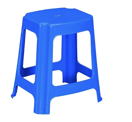 Nilkamal STL06 Strong and Durable Plastic Seating Stool for Home | Bedroom | Bathroom | Kitchen | Living Room | Office | Adult | Kids | Children's & Garden Stool with high Load Capacity (Deep Blue) - Image 2